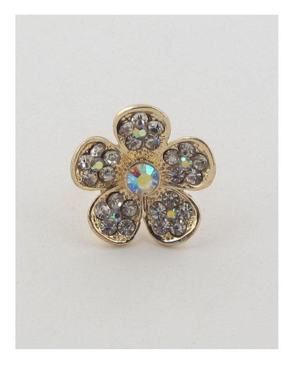 Flower rhinestone adjustable ring | Mixtshop LLC