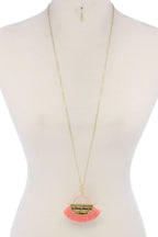 Half Circle Tassel Pendant Necklace | Mixtshop LLC