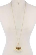 Half Circle Tassel Pendant Necklace | Mixtshop LLC