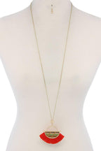 Half Circle Tassel Pendant Necklace | Mixtshop LLC