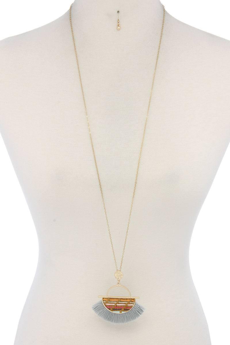 Half Circle Tassel Pendant Necklace | Mixtshop LLC