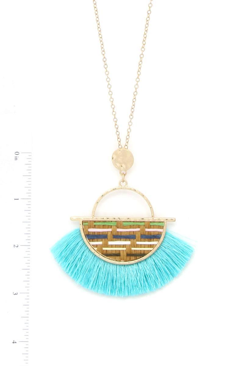 Half Circle Tassel Pendant Necklace | Mixtshop LLC