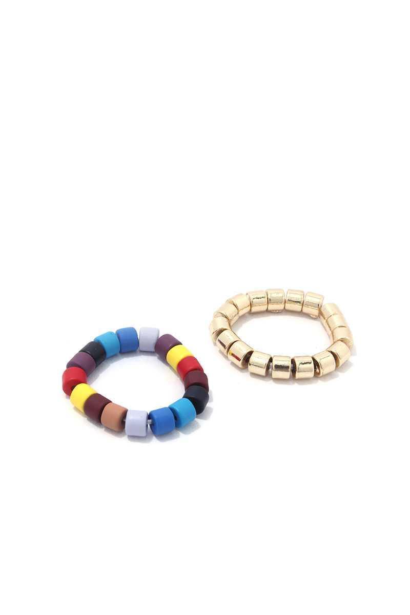 Multi Color Stretch Ring Set | Mixtshop LLC