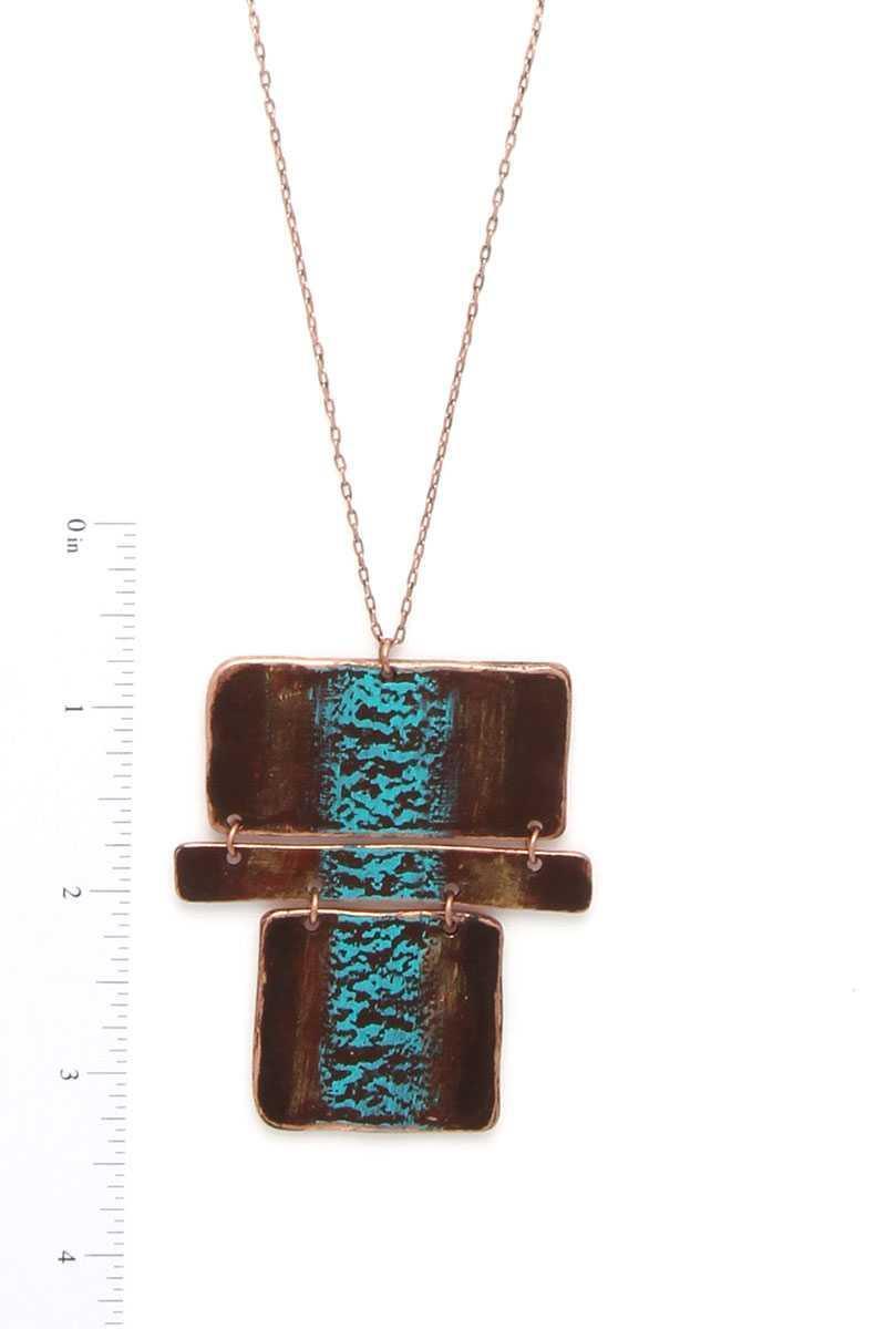 Rectangular Shape Pendant Necklace Secondary image