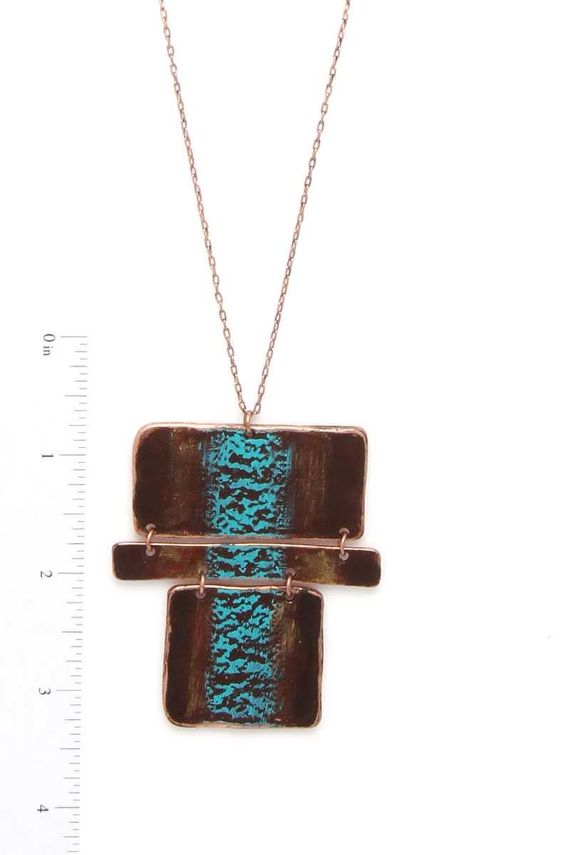 Rectangular Shape Pendant Necklace | Mixtshop LLC