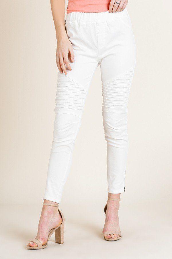 High Waist Skinny Moto Pant | Mixtshop LLC