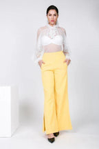 Side Slit Detail Wide Leg Pants | Mixtshop LLC