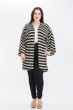 Striped, Cardigan With Kimono Style Sleeves | Mixtshop LLC