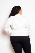 Blouse With Punched Sleeves | Mixtshop LLC