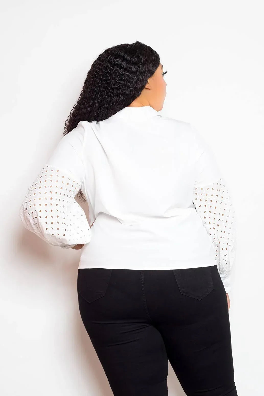 Blouse With Punched Sleeves | Mixtshop LLC