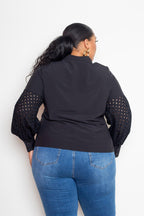 Blouse With Punched Sleeves | Mixtshop LLC