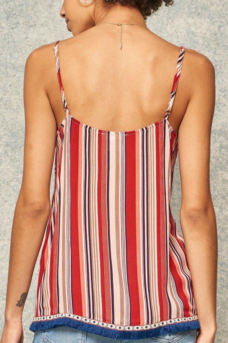 A Multi Stripes Camisole Top | Mixtshop LLC