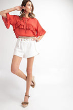 High Rise Waist Shorts | Mixtshop LLC