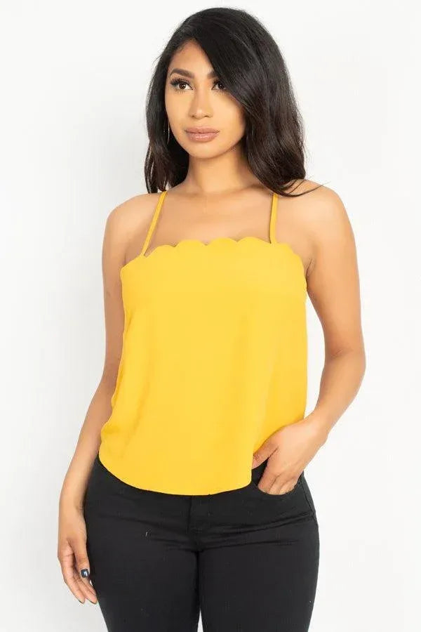 Scallop Opening Cami Top | Mixtshop LLC Main image