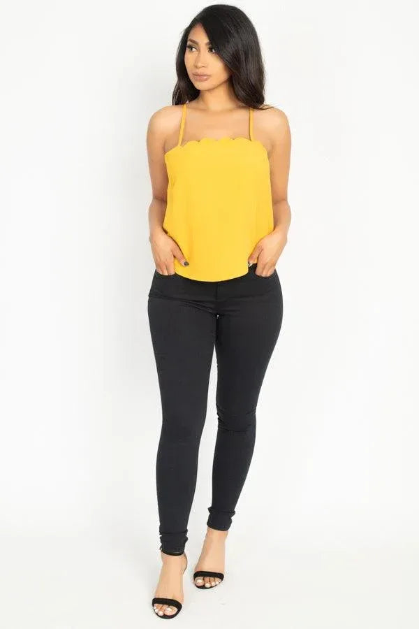Scallop Opening Cami Top Secondary image