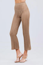 Flare Long Fishnet Sweater Pants | Mixtshop LLC