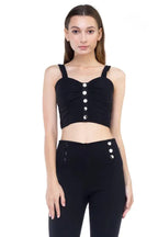 Sweetheart Button Down Crop Top | Mixtshop LLC