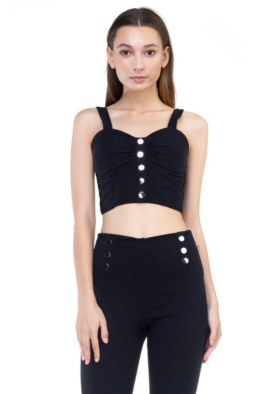 Sweetheart Button Down Crop Top | Mixtshop LLC