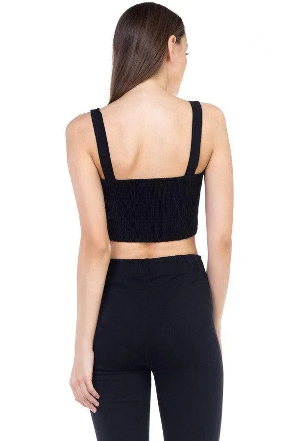 Sweetheart Button Down Crop Top | Mixtshop LLC