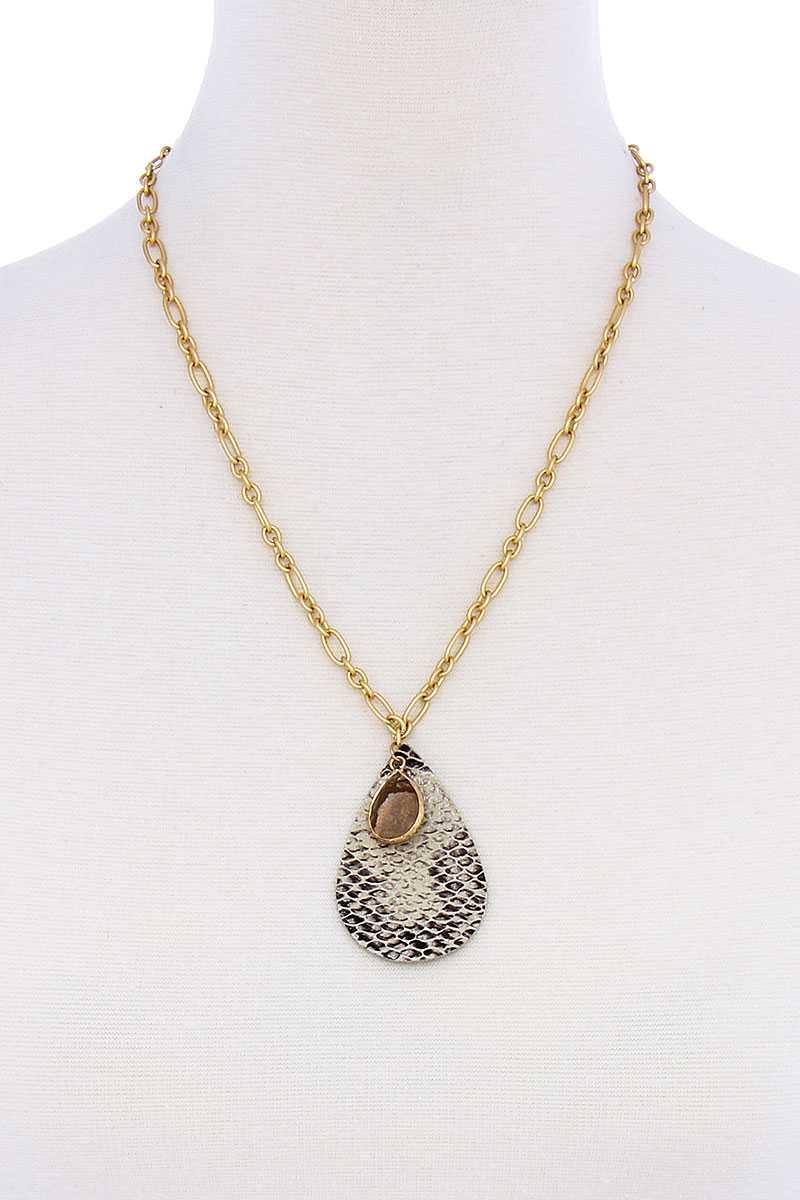 Stylish Tear Drop Shape Chain Necklace | Mixtshop LLC