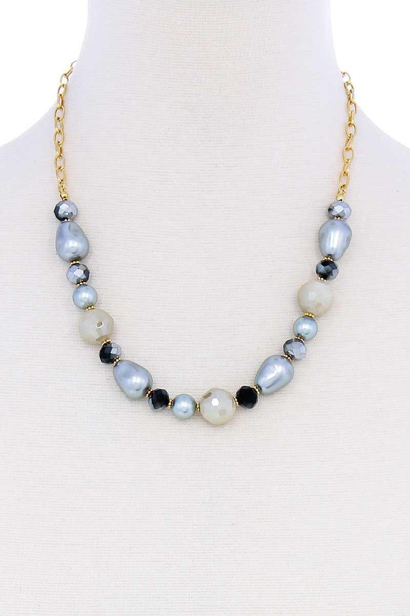 Modern Beaded Trendy Necklace | Mixtshop LLC Main image