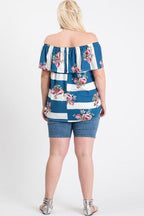 Off Shoulder Ruffled Front Tie Top | Mixtshop LLC