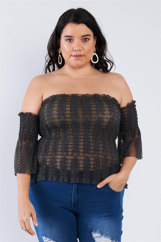 Off The Shoulder Plus Size Top | Mixtshop LLC