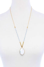 Designer Fashion Beaded And Stone Pendant Necklace | Mixtshop LLC