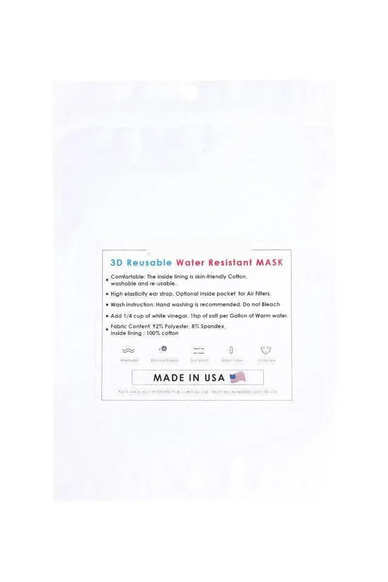Made In Usa / Fashionable 3d Reusable Face Mask | Mixtshop LLC