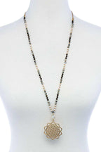 Stylish Sun Flower Pendant Beaded Necklace | Mixtshop LLC