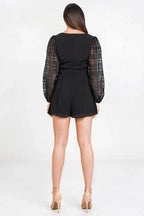 V Neckline Solid Romper | Mixtshop LLC