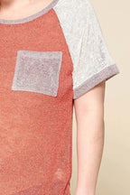 Color-blocked Sweater Knit Top | Mixtshop LLC