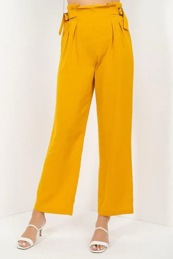 High Waist Paperbag Wide Pants | Mixtshop LLC Main image