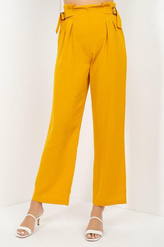 High Waist Paperbag Wide Pants | Mixtshop LLC