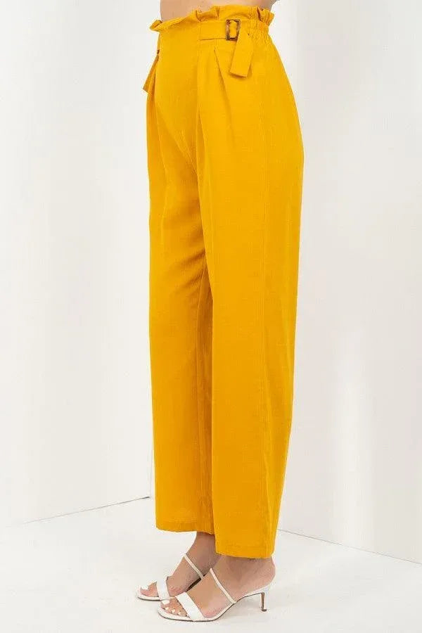 High Waist Paperbag Wide Pants | Mixtshop LLC