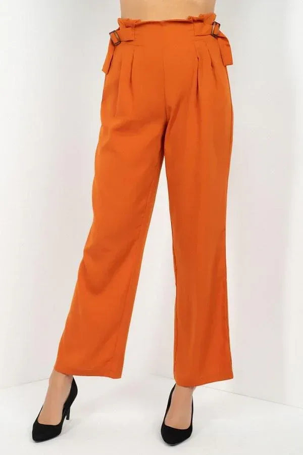 High Waist Paperbag Wide Pants | Mixtshop LLC