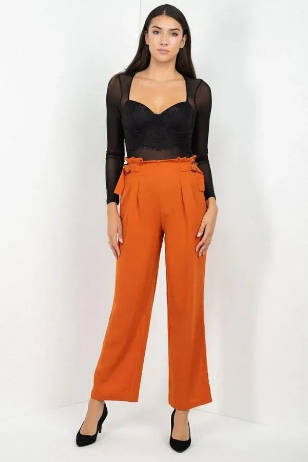 High Waist Paperbag Wide Pants Secondary image