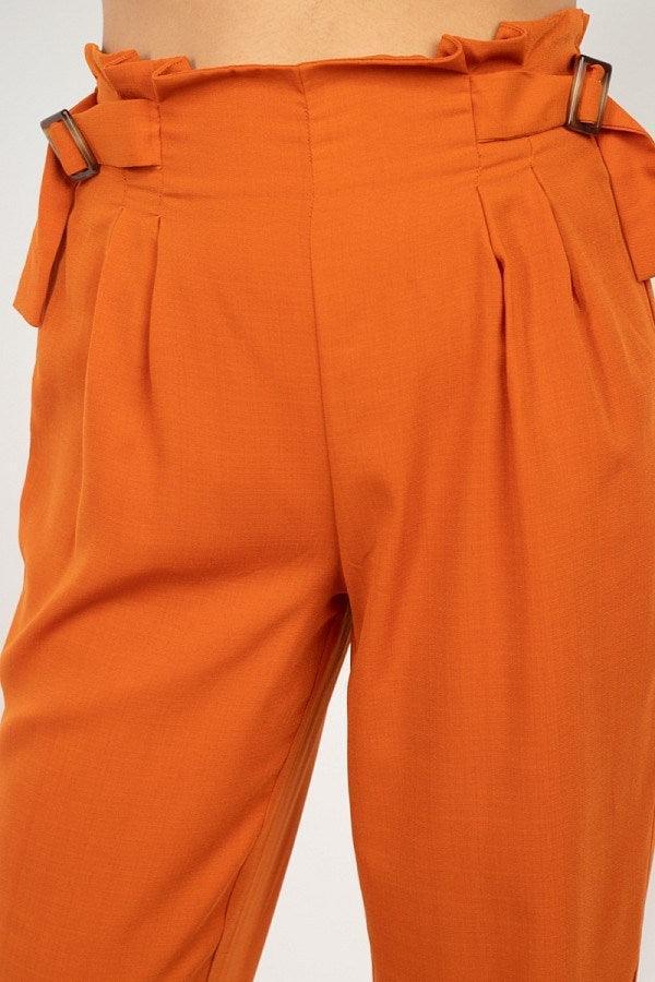 High Waist Paperbag Wide Pants | Mixtshop LLC
