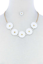 Fashion Cute Multi Tender Flower Necklace And Earring Set | Mixtshop LLC