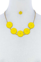 Fashion Cute Multi Tender Flower Necklace And Earring Set | Mixtshop LLC