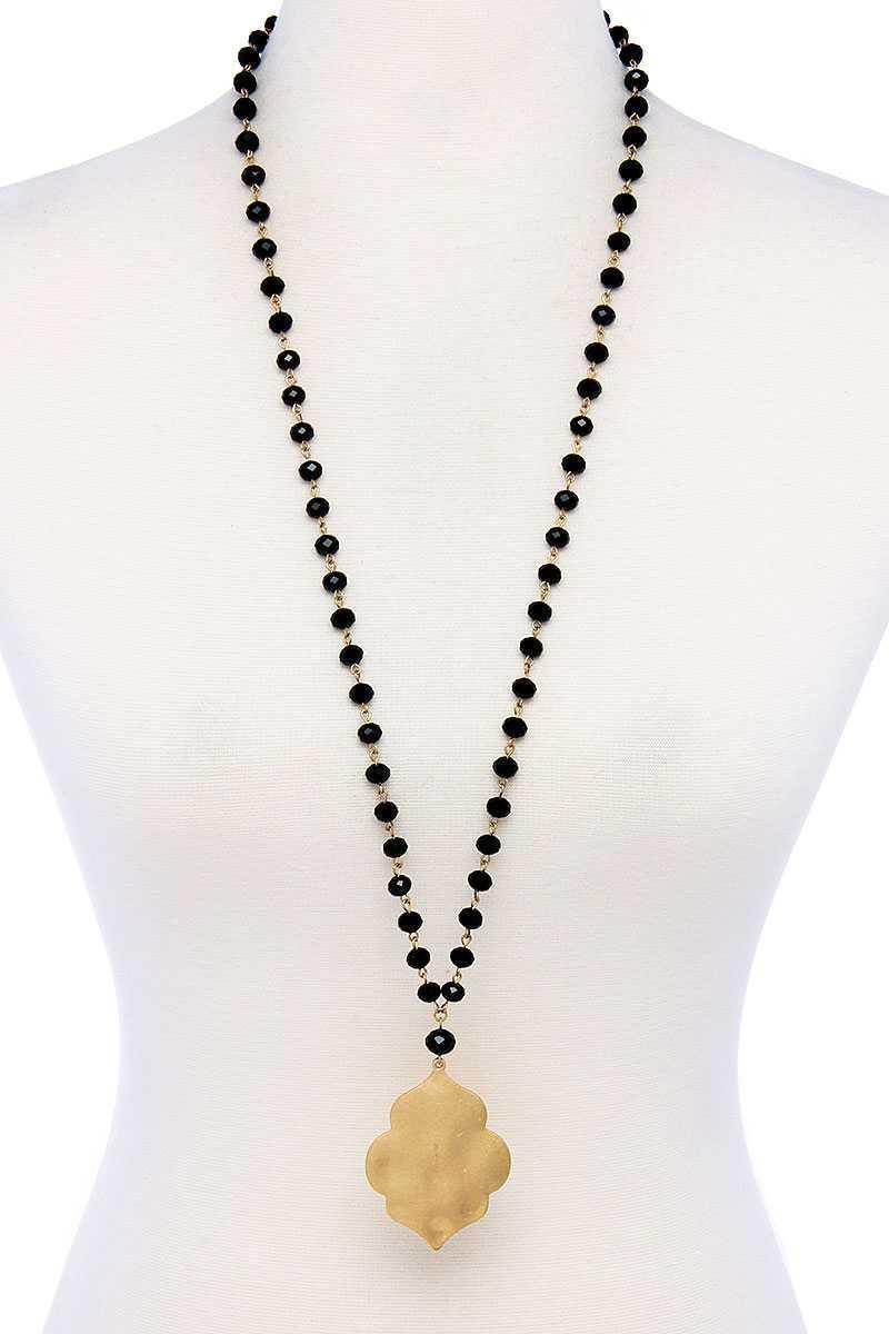 Designer Multi Bead Pendant Necklace | Mixtshop LLC