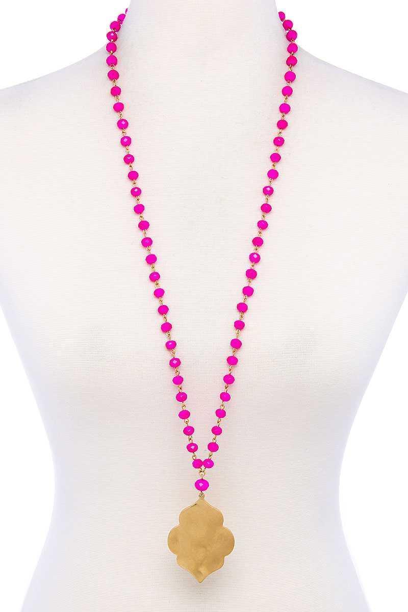 Designer Multi Bead Pendant Necklace | Mixtshop LLC