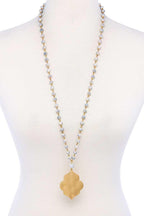 Designer Multi Bead Pendant Necklace | Mixtshop LLC