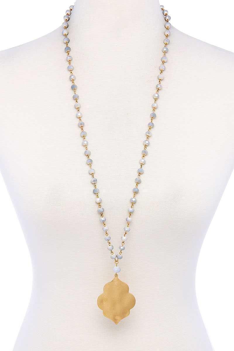 Designer Multi Bead Pendant Necklace | Mixtshop LLC