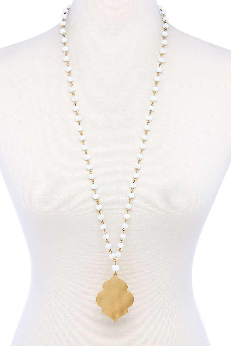 Designer Multi Bead Pendant Necklace | Mixtshop LLC
