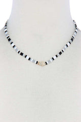 Hamsa Hand Charm Color Block Necklace