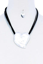 Fashion Triple Heart Pendant Necklace And Earring Set | Mixtshop LLC