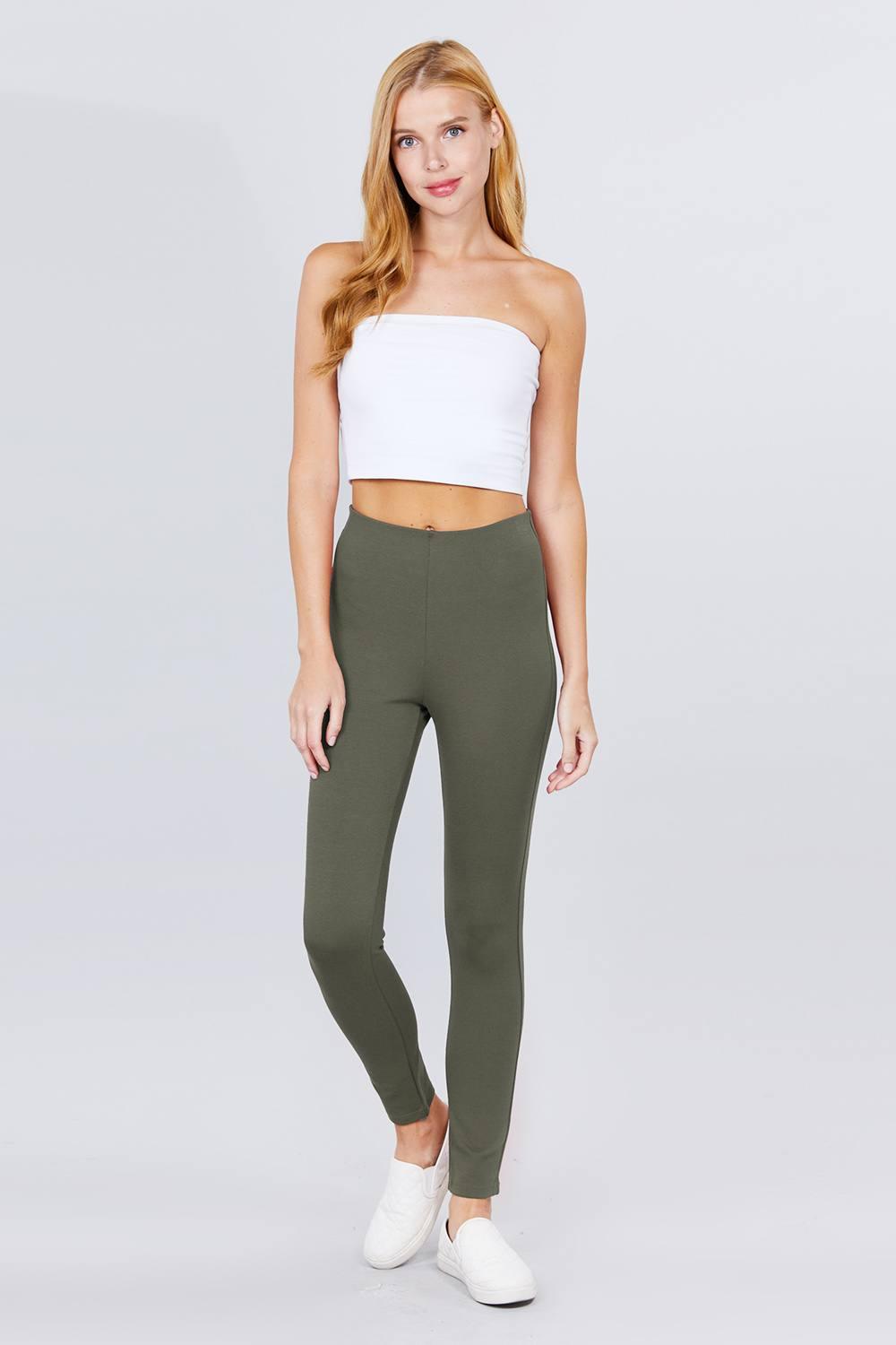 Waist Elastic Band Ponte Pants Secondary image