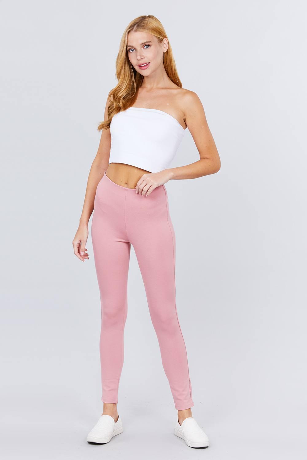 Waist Elastic Band Ponte Pants Secondary image