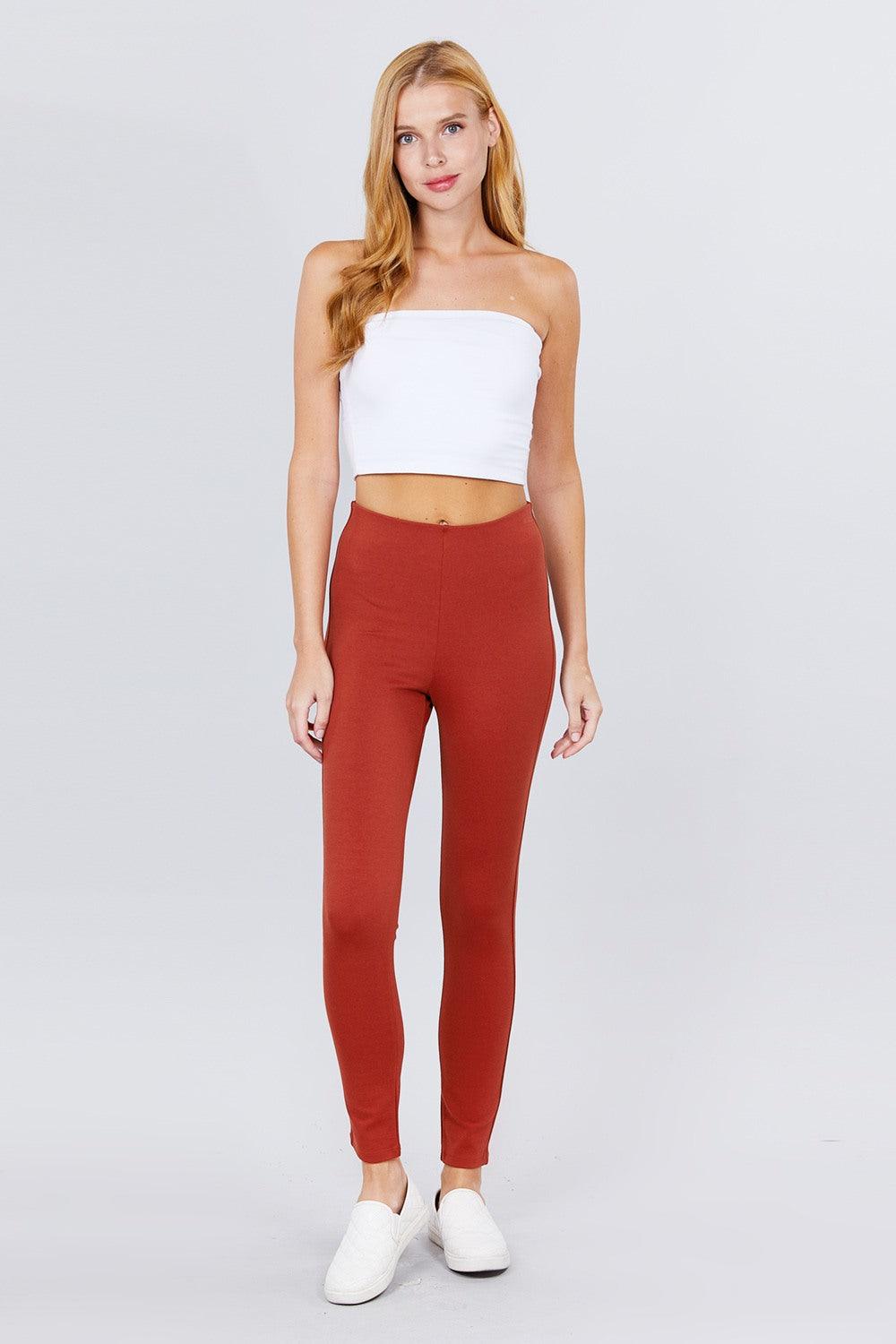 Waist Elastic Band Ponte Pants Secondary image